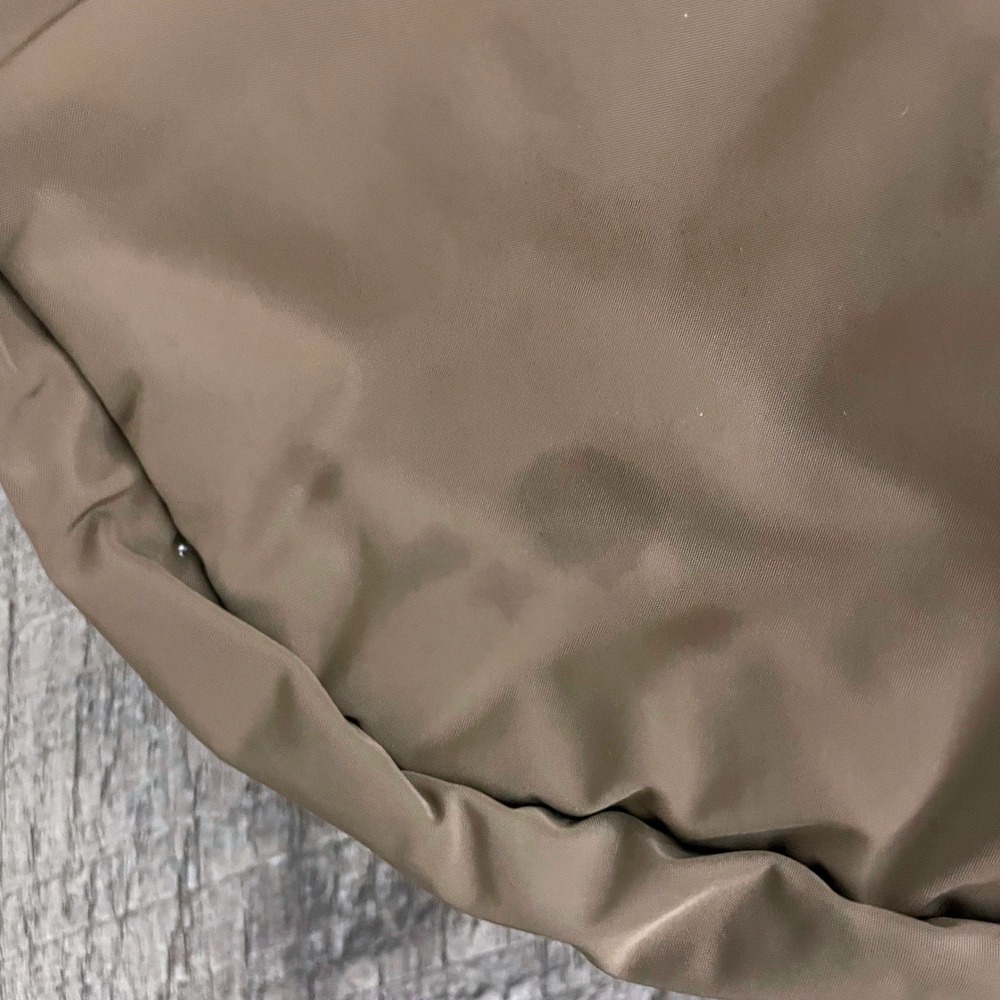 Athleta All About Crossbody Bag Brown Padded Nylon Crescent Sling Adjustable Zip - Picture 4 of 8